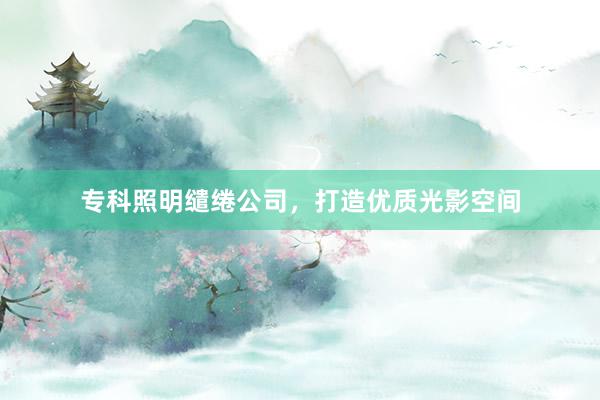 专科照明缱绻公司，打造优质光影空间